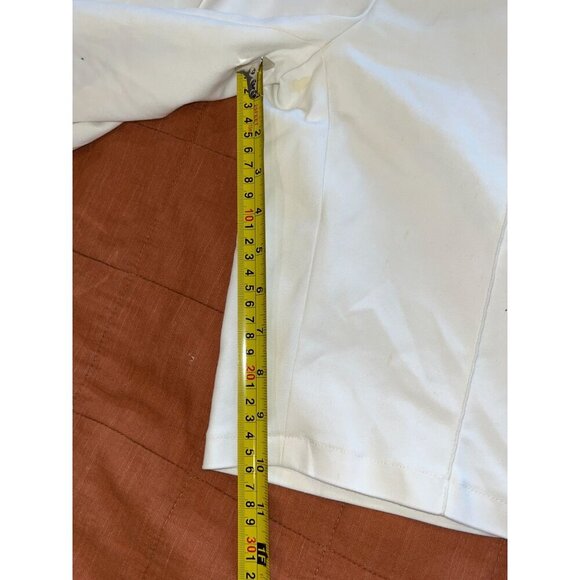 Akris Punto White Wool Box Pleated Two Zipper Pockets Skirt Women Size 6 - Picture 7 of 10